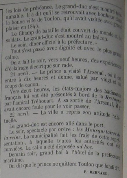 Arrive du Grand-Duc Constantin  Toulon, segment 03