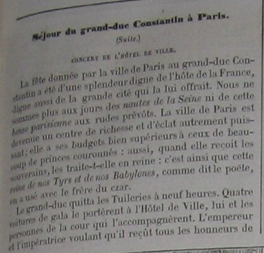 Sjour du grand-duc Constantin  Paris (suite), segment 02