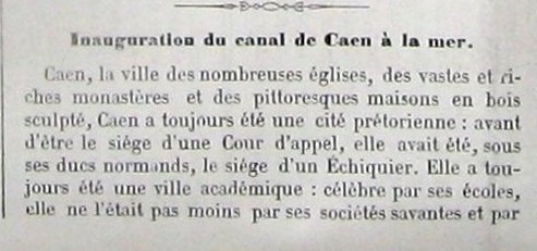 Inauguration du canal de Caen  la mer, segment 01