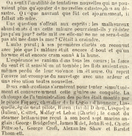 Naufrage de l’Excel, de Weymouth,  l’entre du port de Calais, segment 06